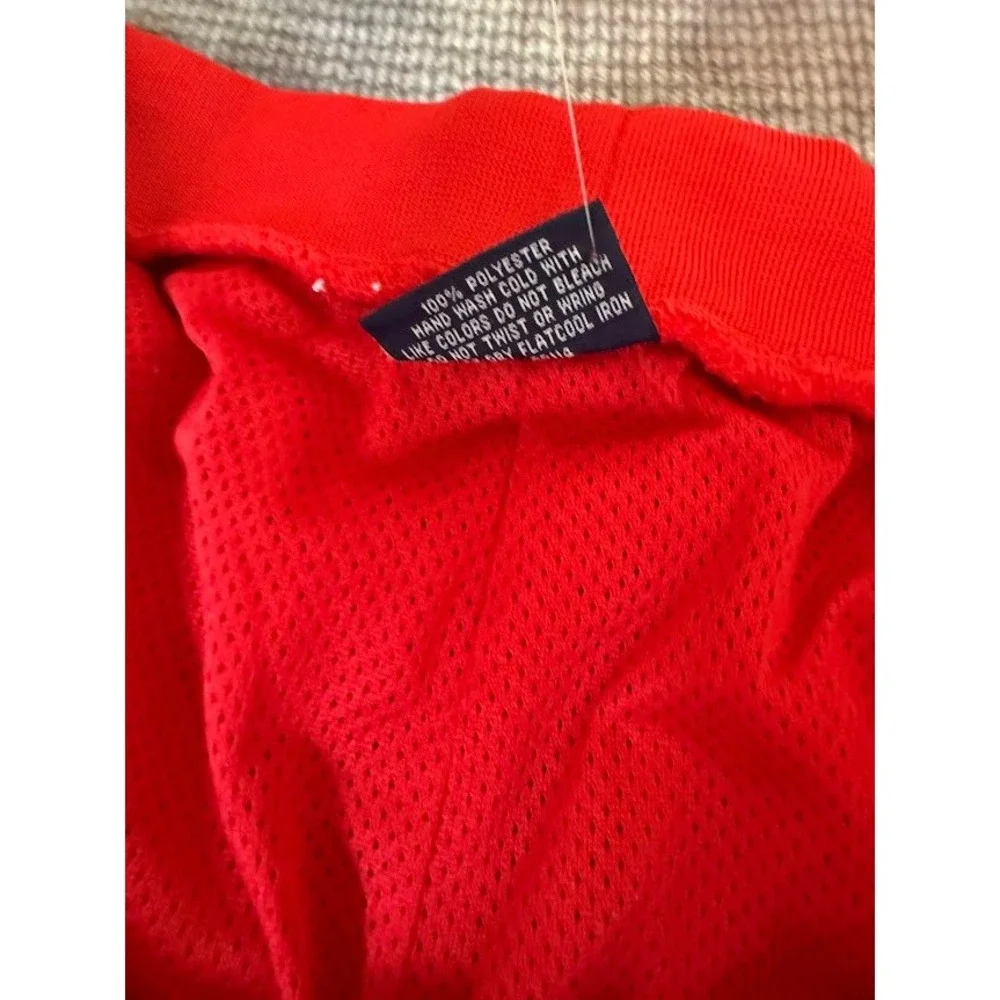 Delf Mens Mesh Basketball Shorts Red Blue Number 3 Athletic 2XL NWT 36X10